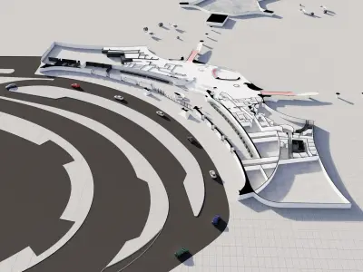 TWA Flight Center 90s Model 3D model
