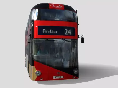 Wrightbus Routemaster STRATOCASTER GUITAR livery Low-poly 3D model