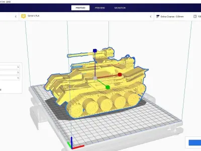 Scifi Tank for 3Dprint 3D print model