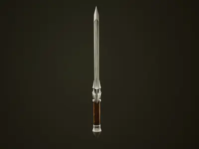 Silver Sword - Game Ready Weapon Low-poly 3D model