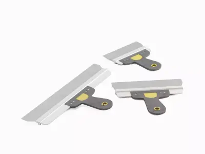 Spatula For Putty 02 Low-poly 3D model