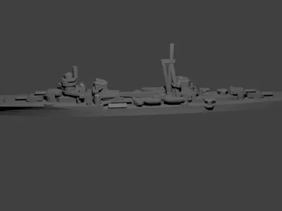 Italian Duca dAosta Class Cruiser Warship 3D print model