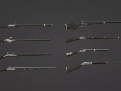Old Rifle Collection 3D Model Pack