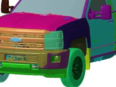 Chevrolet Silverado 2500 2015 Pickup Vehicle 3d scan data 3D model