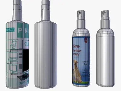 spray bottle 3D model 2