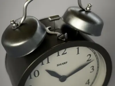 Alarm Clock Low-poly 3D model