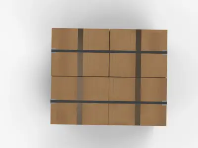 Pallet with Boxes T2 Low-poly 3D model