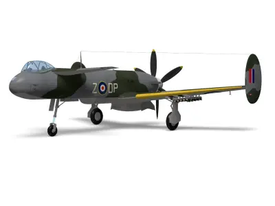 BoultonPaul P100 3D model