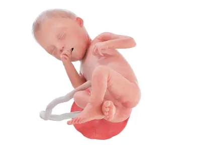 Fetus Anatomy Week 25 Static 3D model
