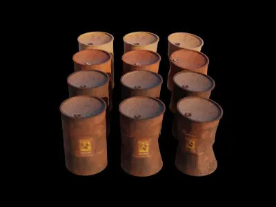 Barrel 3D models Low-poly Low-poly 3D model