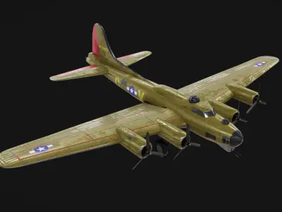 Boeing B-17 Low-poly 3D model