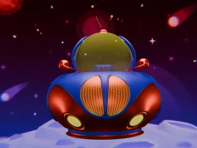 Stylized Spaceship  3D model