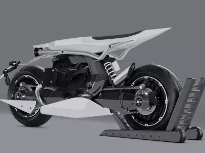 Futuristic Sci-Fi Bike 3D model