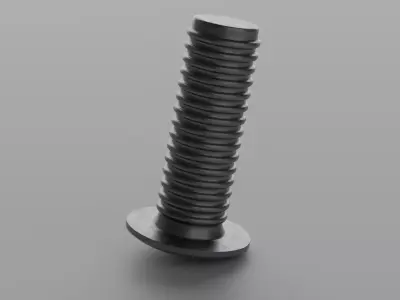 High-Quality steel Screw 3D model