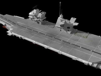 3D Queen Elizabeth-class aircraft carrier  3D model