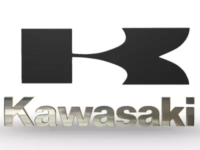 kawasaki logo 3D model