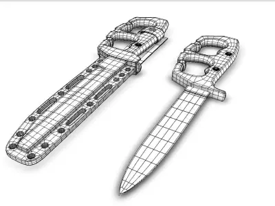 Combat Knife Free 3D model