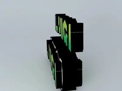 Luigi 3D Text Logo 3D model