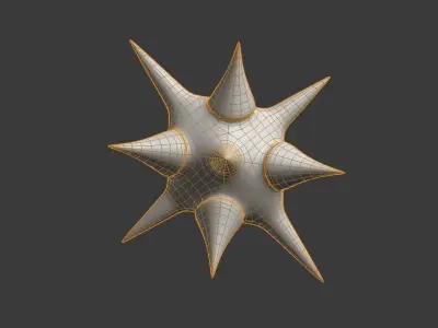 Spiked Head Mace Low-poly 3D model