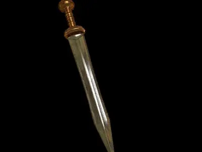 roman sword Low-poly 3D model