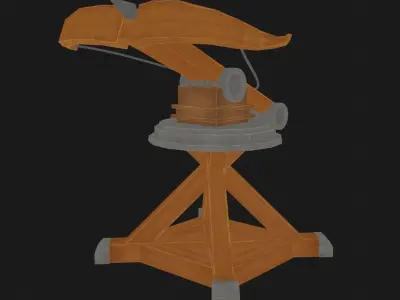 LowPoly Tower Defence Weapons Hand Painting Textures Free low-poly 3D model