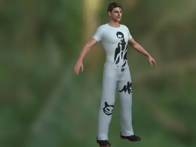 Aaron Taylor Low-poly 3D model