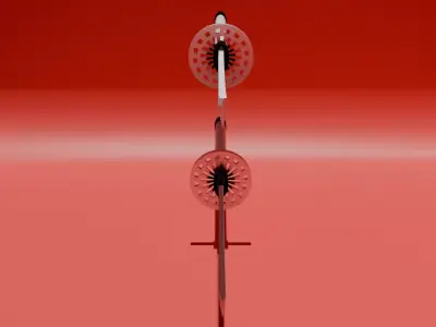 katana blanca 3D model