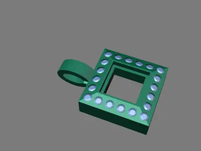 kulon square pendant Free 3D model