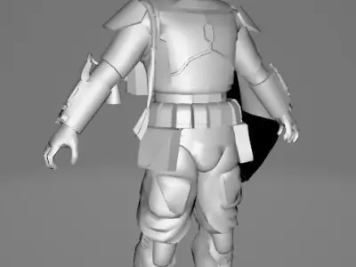 STAR WARS Boba Fett - Low Poly Game - Battlefield - FBX MODEL Low-poly 3D model