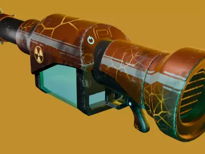 Plasma Gun High Poly 3D model