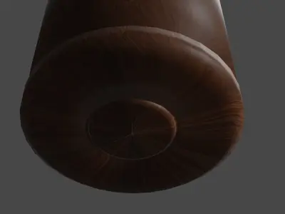 stylized bullet layout made of wood PBR low-poly Game Ready Free low-poly 3D model