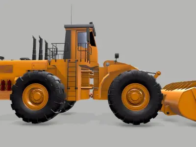 Industrial Vehicle Loader2 Low-poly 3D model