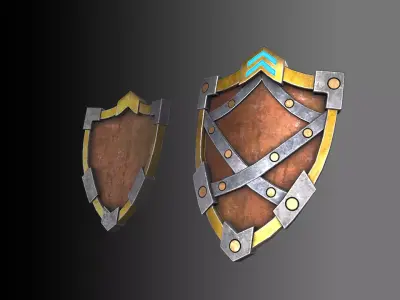 Game Ready Asset Shield Low-poly 3D model
