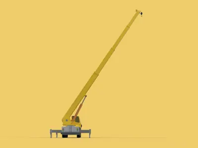 OUTRIGGER TRUCK TELESCOPIC MOBILE CRANE ARM JIB LTM1070 LTM-1070 3D model