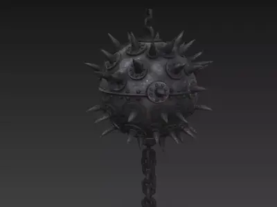 Vintage Naval Sea Mine  WWII Spiked Underwater  3D model