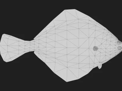 Flatfish Low-poly 3D model purchase