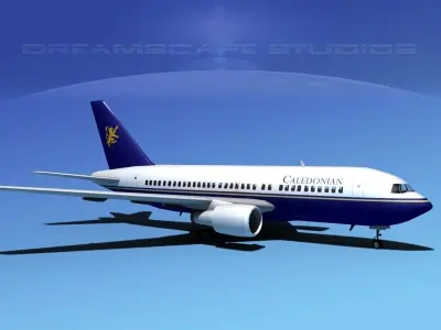 Boeing 767-200ER British Caledonian 3D model