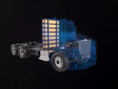  Hydrogen Semi-Truck Chassis X-Ray 