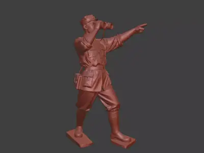 Military sculpture warrior  military battle war hero  soldier 3D print model 24
