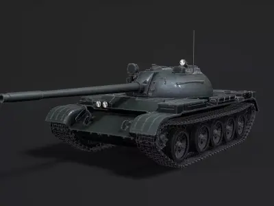 T-54 Tank Low-poly 3D model