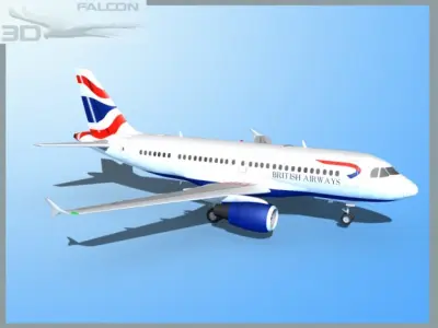 Falcon3D A319 British Airways 3D model