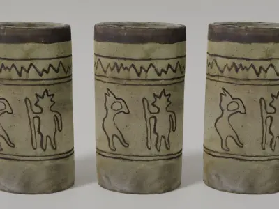 Antique Ceramic Vase Photogrammetry Scanned 3D Model  Low-poly 3D model