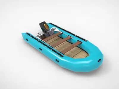 River rubber boat  3D model