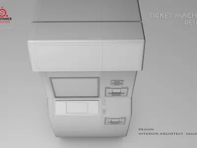Ticket Machine 3D model Low-poly 3D model