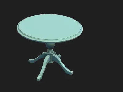vintage table 5 Low-poly 3D model