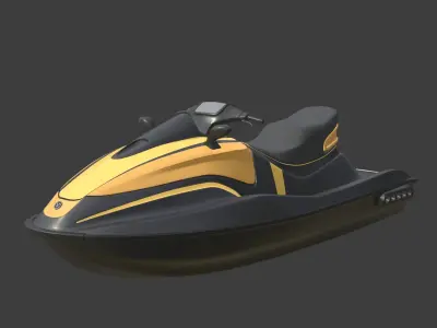 Generic Jetski - Jet ski -- Original Design Low-poly 3D model