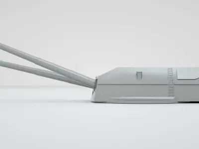 38cm 380mm SK C - 34 Bismarck Naval Gun 3D model