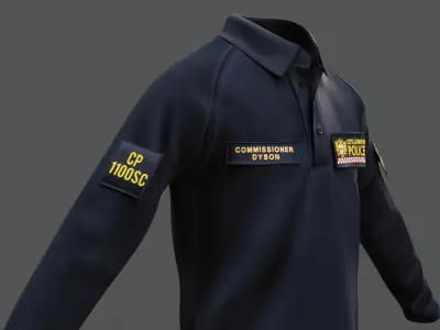 City of London Police Shirt Uniform FIVEM  GTA EUP outfit Low-poly 3D model