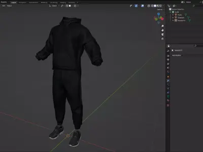 Male Sport Outfit 3 Free 3D model