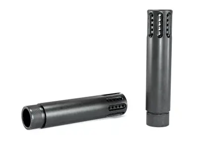 GunTec Muzzle Brake with Slip-Over Barrel Shroud Low-poly 3D model